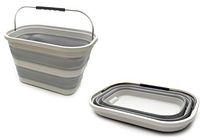 SAMMART Set of 2-20.8L (5.49Gallon) Collapsible Rectangular Handy Basket/Bucket (2)