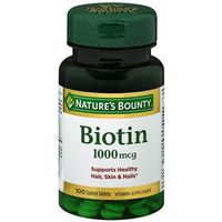 Nature's Bounty Biotin 1000 mcg Tablets 100 ea (Pack of 6)