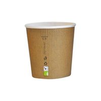Nature Paper Cup (Case of 1000), PacknWood - Recyclable Disposable Paper Cups for Hot Drinks (4 oz) 210GCBIO4