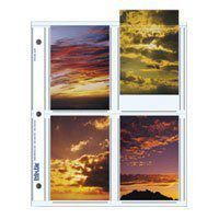 Print File Archival Photo Pages Holds Eight 3.5" x 5" Prints, Pack of 25