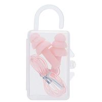 Waterproof Soft Silicone Corded Ear Plugs Travel Sleep Noise Prevention Earplugs Noise Reduction Swimming Earmuff