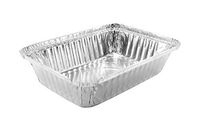 Disposable Aluminum 2 1/4 Lb. Oblong Pan with Board Lid #250L (50)