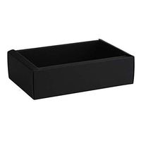 Clear PVC Sleeve DIY Sliding Black Gift Box-Kraft Paper Luxury Packaging Boxes for Birthday Party, Thanksgiving Occasion 7 x 4.75 x 2 (6 Pack)