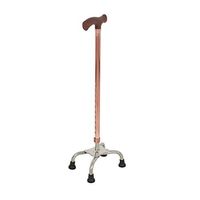 Cozy Rollators Bronze Cane Old Man's Four-Legged Walking Stick Crutch Non-Slip Walking Stick with Hospital
