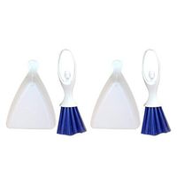 Balacoo 2 Sets of Mini Hand Broom Dustpan Hamster Cage Cleaner Small Animals Cleaning Cage Broom Cleaning Set (Random Color)