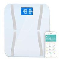 DPPAN Smart WiFi Body Fat Scale, Digital Body Weight Bathroom Scale, Measures Body Fat, Muscle Mass, and BMI,White