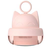 Cliramer Cute Mini Cat Lint Remover Hair Ball Trimmer Fuzz Pellet Cut Machine Epilator Sweater Clothes Shaver Laundry Cleaning Tool (Pink)