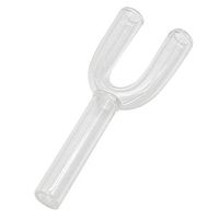 Glass Two Hose Snuff Tube Snorters Double Tube Sniffer (Transparent)