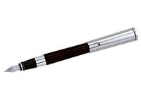 Aurora TU Chrome Fountain Pen - Black/Chrome, Medium Nib T11-CN-M