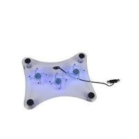 Notebook Cooler Pad with 3 60mm Blue LED Fans (Clear)