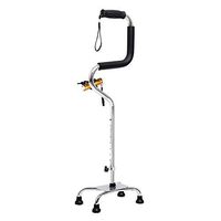 Adjustable Telescopic Walking Stick, Outdoor Four-Legged Aluminum Alloy Ultra-Light Anti-Slip Multi-Function Safety Auxiliary Walker, Suitable for The Elderly Disabled