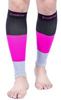 Doc Miller Premium Calf Compression Sleeve Dress Series 1 Pair 20-30mmHg Strong Calf Support Graduated Pressure Sports Running Recovery Shin Splints Varicose Veins (BlackPinkGray, Medium)
