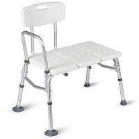 10 Position Height Adjustable Medical Shower Chair Bath Tub Bench Stool Seat Armrest Backrest Versatile Multifunctional Portable Design Elderly Handicapped Disabilities People Hospital Medical Chair