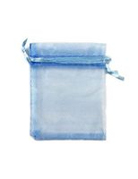 20pcs Organza Rectangle Gift Bag Jewelry Pouch Wedding Party Favor Bag 6.7x9.1Sky Blue