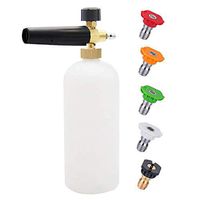 Roysberry Water Nozzle, Pressure Washer Star Foam Cannon Snow Foam Lance with 5Pcs Spray Nozzle Tips