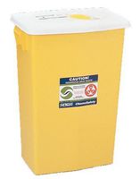 SharpSafety Chemotherapy Sharps Container, 18 gal, Slide Lid