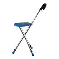 DSHUJC Aluminum Alloy Cane Stool Five-Speed Adjustable Crutch Chair Comfortable Sitting Board Non-Slip Foot pad 3 Legs Cane Seats Wide Applicability