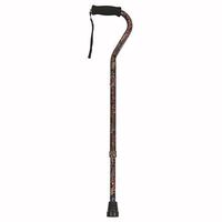 PCP Offset Handle Foam Grip Adjustable Cane, Paisley Pattern