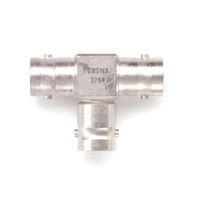 Pomona 3284 Brass BNC T Female-Female-Female Adapter, 1.30" Width, 0.72" Height (Pack of 5)