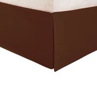 sweethome Microfiber 1500 Egyptian Quality Pleated Bed Skirt 14" Drop/Twin/Chocolate Brown