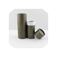 20Pcs Essential Oil Bottle Packaging Box Gift Paper Tube Packing Box with Lid Round Paper Cardboard Boxes,Black,30Ml