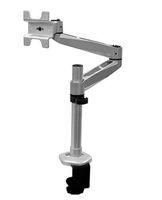 Mount-It! Full Motion Aluminum Articulating Dual Arm Computer Monitor Desk Mount for Apple Displays, Silver (MI-33116A)