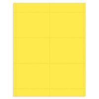 Name Badge Productions - 4 Inch x 3 Inch Color Name Badge Inserts - Micro-Perforated Paper - Easy to Customize - 500 Pack (Yellow)