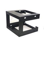 6U Wall Mount Open Frame 19'' Server Equipment Rack Threaded 15 inch Depth Black