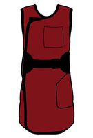 ALIMED 937229 Coat Apron Lightweight Lead Burgundy X-Large