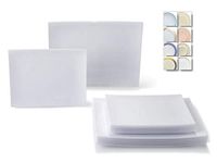 " OCCASIONS" 240 Plates Pack,(120 Guests) Disposable Japanese Style/Sushi Plastic Plates Set -120 x Small Dinner + 120 x Salad/Dessert Plate (Asia, White)