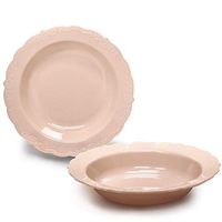 " OCCASIONS" 60 Bowls Pack, Disposable Wedding Party Bowls (12oz Soup Bowl, Verona Plain Blush)