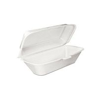 DART Performer Hoagie/All Purpose Foam Container with Removable H/L, White | 500/Case