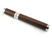 Skyway Commander Leather Cigar Tube Case - Dark Brown