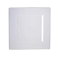BalsaCircle 30 pcs 8-Inch Clear Plastic Square Plates - Disposable Wedding Party Catering Tableware