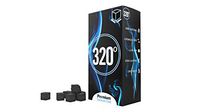 320° Premium Coconut Charcoal Coal (25mm Cubes) for Hookah Shisha & BBQ 4 kg - 288 Pieces