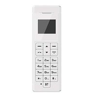 ZYSUS Forita A1 Card Mobile Phone, 0.66 inch, MTK6261D, 18 Keys, Support Bluetooth, FM, MP3, GSM (Black) (Color : White)