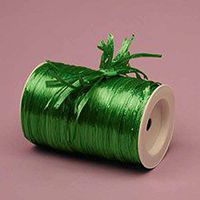 Krafty Klassics 1 Roll of Colored Pearlized Raffia Ribbon (1/4" x 100 Yds) (Kelly)