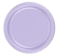 240 Lavender Lilac (10 Pks of 24) 9 Inch Wax Coated Plain Solid Color Dessert Luncheon Paper Plates