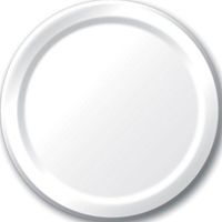 Creative Converting 8.75" Diameter Round Paper Dinner Plates, White Color, 24-Count Packages (Pack of 5)