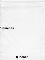 BNY Corner 4 Mil 8x10 Heavy Duty Clear Plastic Zip Lock Bags Reloc Bag - 100 Counts