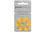 120 X Size P10 Powerone Hearing Aid Batteries
