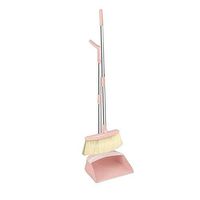 Broom and Dustpan With Long Handle Telescopic Up Natural Rubber Extra Long Handle Multi-Function Broom And Dustpan Windproof Stainless Steel Rod Broom Set Used For Room Garden Toilet