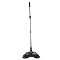 HEVENSA - Sweeping Machine Stainless Steel Push Type Hand Push Broom Dustpan Handle Household Cleaning Package Hand Push Sweeper Mop