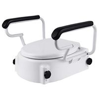 Toilet Increase Seat Height Heightening Mat Elderly Toilet Bowl Pregnant Woman Disabled Toilet Bowl Household with Armrests Support Frame,A