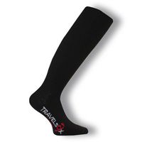 Travelsox Men's OTC Support Compression Recovery Sock, Black/Grey, Large TSD4000