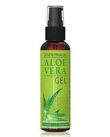 Travel Size Organic Aloe Vera Gel with 100% Pure Aloe From Freshly Cut Aloe Plant, Not Powder - No Xanthan, So It Absorbs Rapidly With No Sticky Residue (2 fl oz)