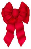 Holiday Trim # 7372 11 Loop, Deluxe, Red Velvet Wired Christmas Bow- Quantity 8