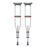 cane Aluminium Alloy Underarm Crutches Folding Walker Adjustable Non-Slip Portable, Post Injury Or Surgery Support,B