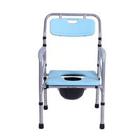 BINZHI Aluminum Shower Chair Heavy Bedside Toilet Portable Home Care Adult Elderly Disabled Toilet Chair Bedside Toilet (Color : A)