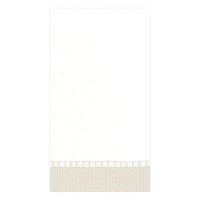 Caspari Linen Border Paper Linen Guest Towel Napkins in Natural, Two Packs of 12